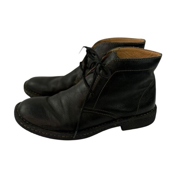 *BORN Harrison Boots Mens Size 10M Black Leather Comfort Ankle Chukka Llace Up main image 10
